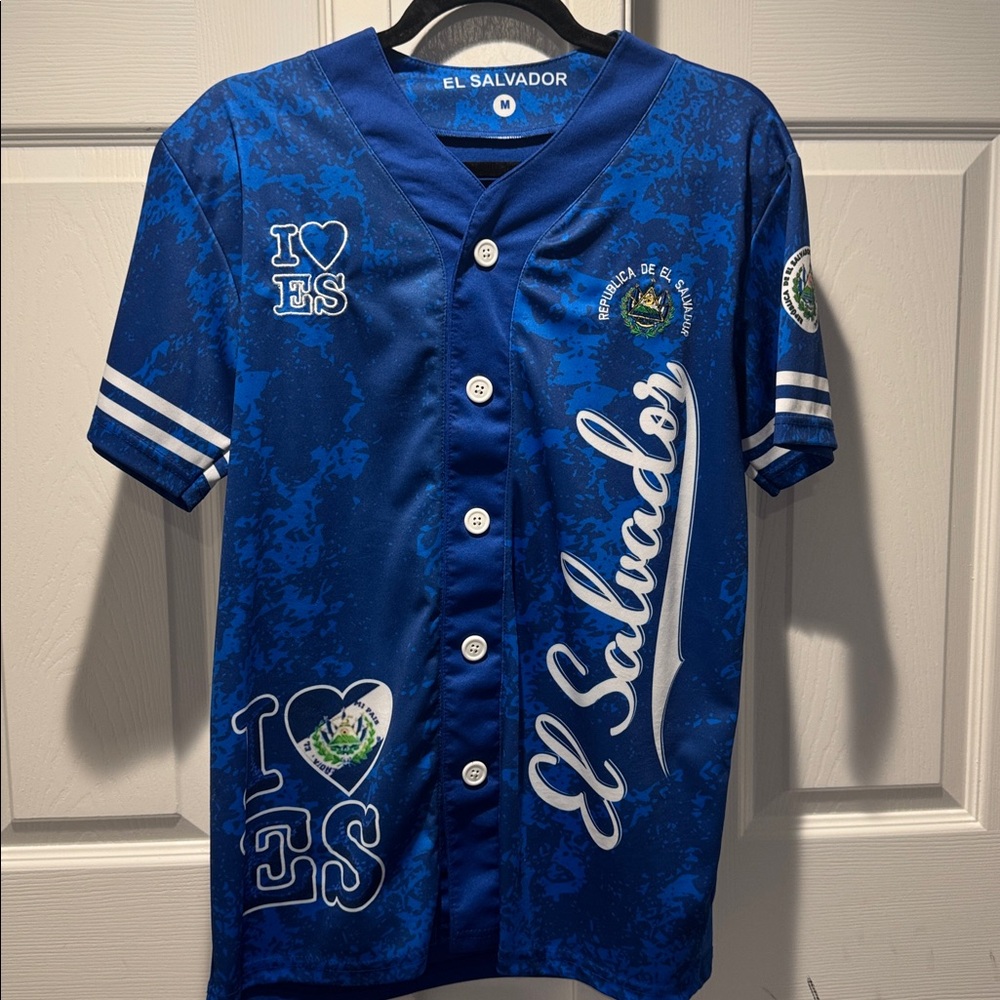Blue El Salvador Baseball Jersey